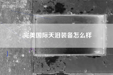 完美国际天泪装备怎么样