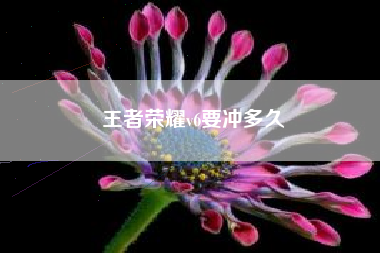 王者荣耀v6要冲多久