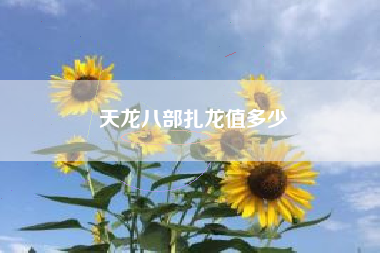天龙八部扎龙值多少