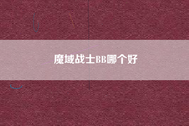 魔域战士BB哪个好