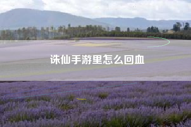 诛仙手游里怎么回血