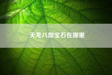 天龙八部宝石在哪里