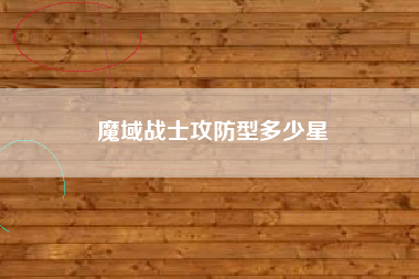 魔域战士攻防型多少星