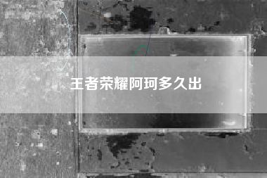 王者荣耀阿珂多久出