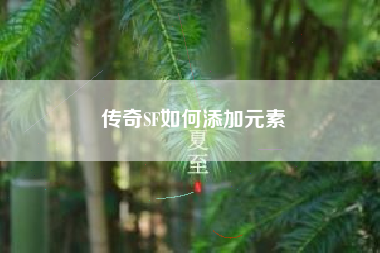 传奇SF如何添加元素