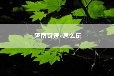 越南奇迹sf怎么玩