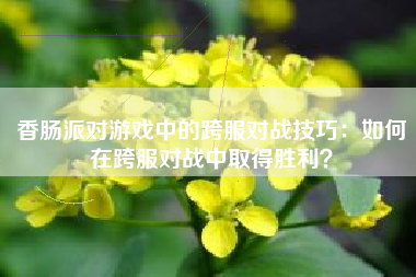 香肠派对游戏中的跨服对战技巧：如何在跨服对战中取得胜利？