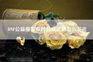 DNF公益服发布网合成武器怎么发光