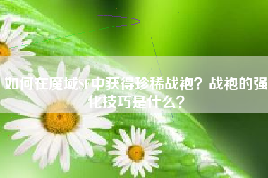 如何在魔域SF中获得珍稀战袍？战袍的强化技巧是什么？