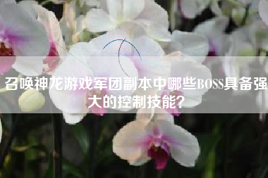 召唤神龙游戏军团副本中哪些BOSS具备强大的控制技能？