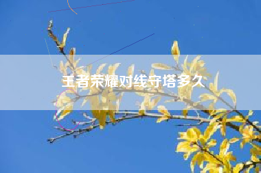 王者荣耀对线守塔多久