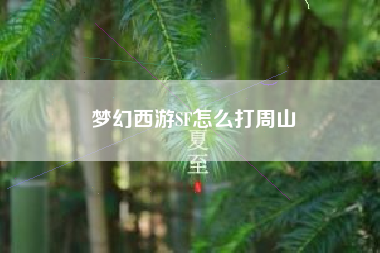 梦幻西游SF怎么打周山