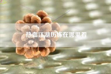 热血江湖历练在哪里看