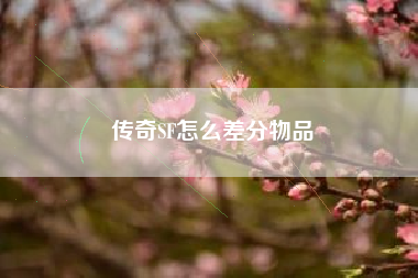 传奇SF怎么差分物品