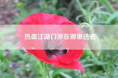 热血江湖门派在哪里进去