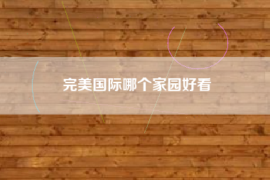 完美国际哪个家园好看