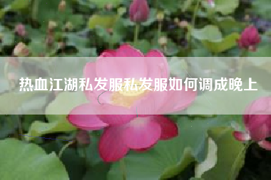 热血江湖私发服私发服如何调成晚上