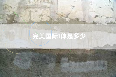 完美国际1体是多少