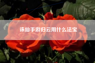 诛仙手游归云用什么法宝