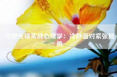 守望先锋实战心理学：冷静面对紧张局势