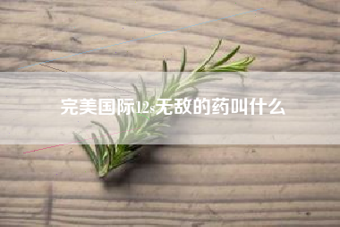 完美国际12s无敌的药叫什么