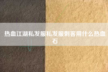 热血江湖私发服私发服刺客用什么热血石