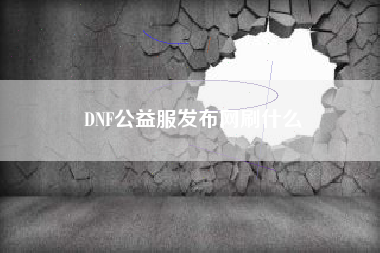 DNF公益服发布网刷什么