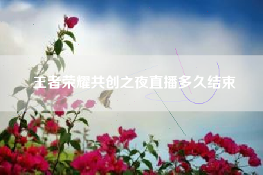 王者荣耀共创之夜直播多久结束