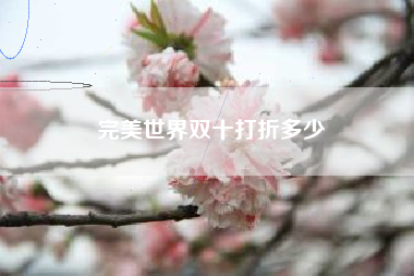 完美世界双十打折多少