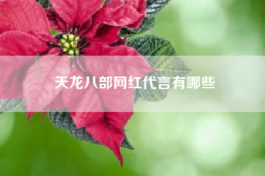 天龙八部网红代言有哪些