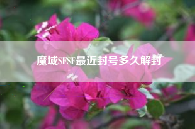 魔域SFSF最近封号多久解封