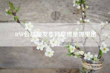 DNF公益服发布网摩擦是哪里出