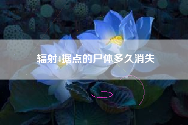 辐射4据点的尸体多久消失