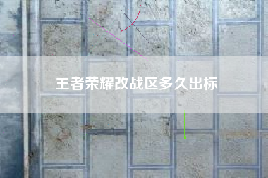王者荣耀改战区多久出标