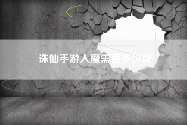 诛仙手游入魔需要多少级