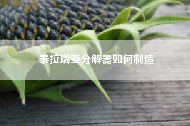 泰拉瑞亚分解器如何制造