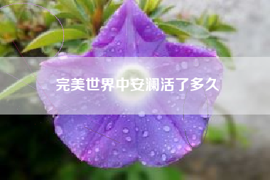 完美世界中安澜活了多久