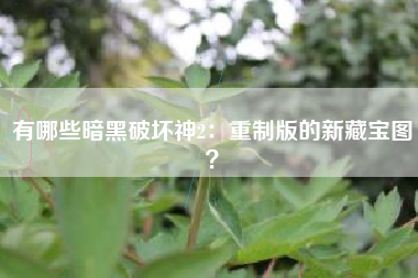 有哪些暗黑破坏神2：重制版的新藏宝图？