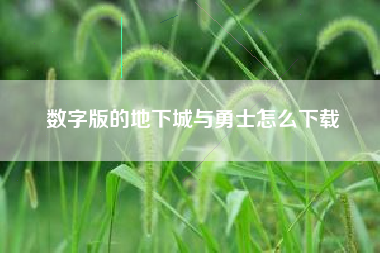 数字版的地下城与勇士怎么下载