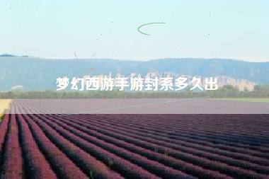 梦幻西游手游封系多久出
