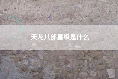 天龙八部星级是什么
